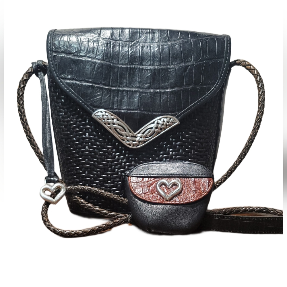 BRIGHTON Vintage Leather Crossbody with Wallet